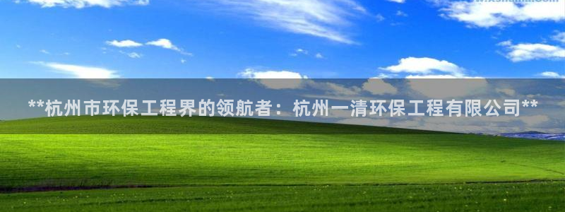 彩名堂app彩名堂客户端：**杭州市环保工程界的领航者：杭州一清环保工程有限公司**