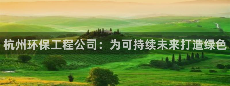 彩名堂计划怎么打不开了：杭州环保工程