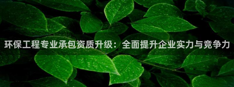 彩名堂怎么跟计划才不连挂：环保工程专