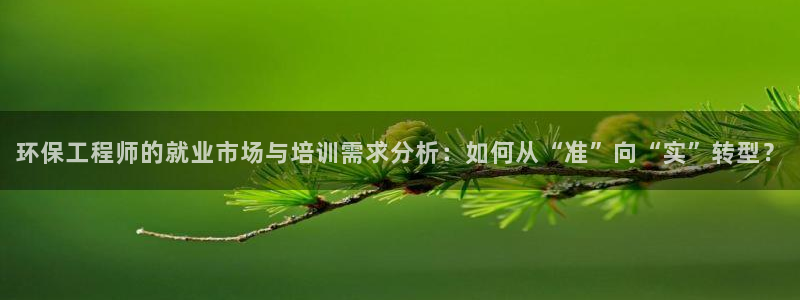 彩名堂怎么用不输：环保工程师的就业市