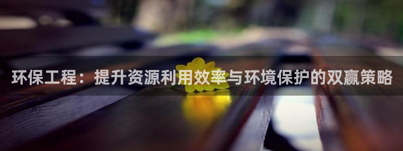 彩名堂50版本计划：环保工程：提升资